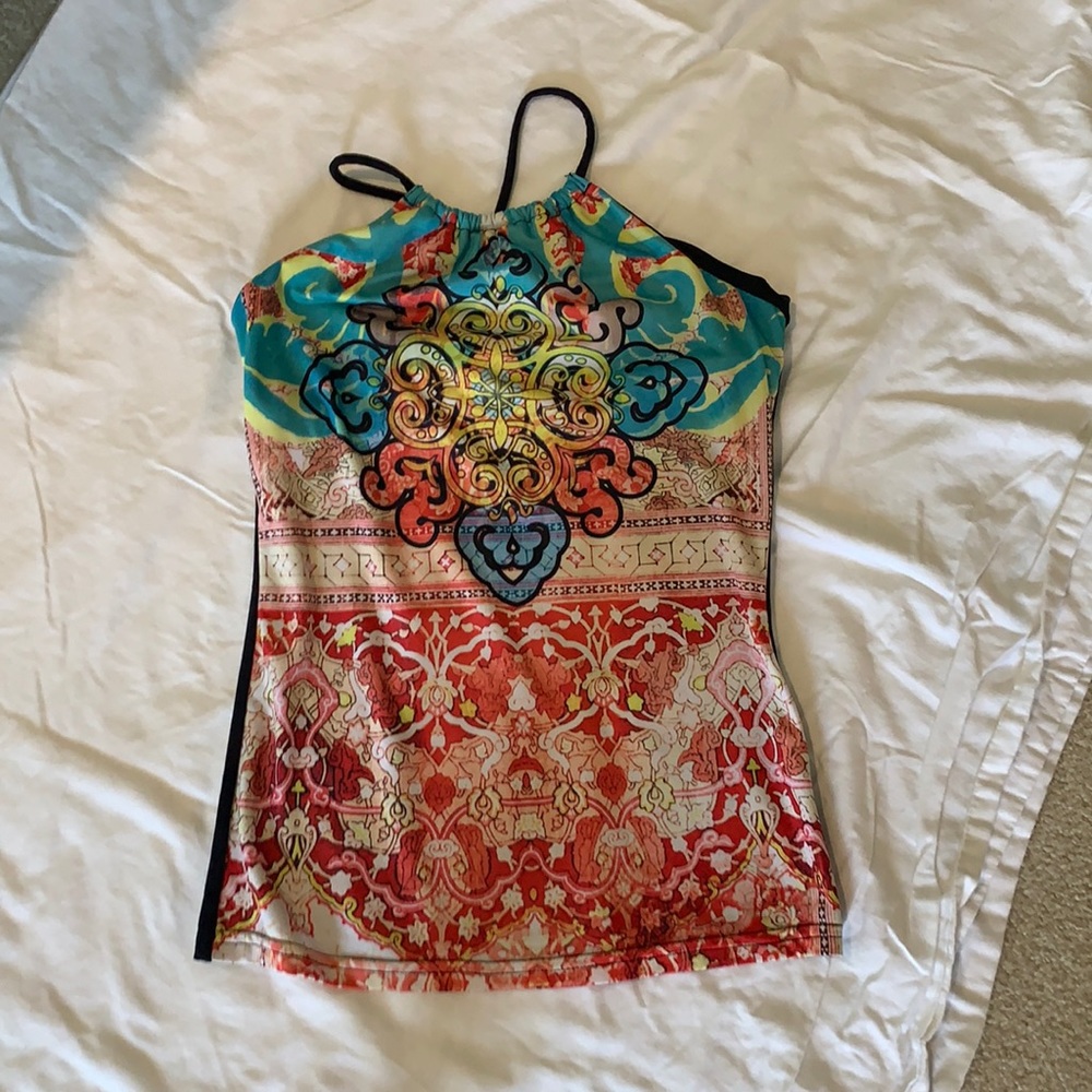 Boston Proper multi-colored halter top.